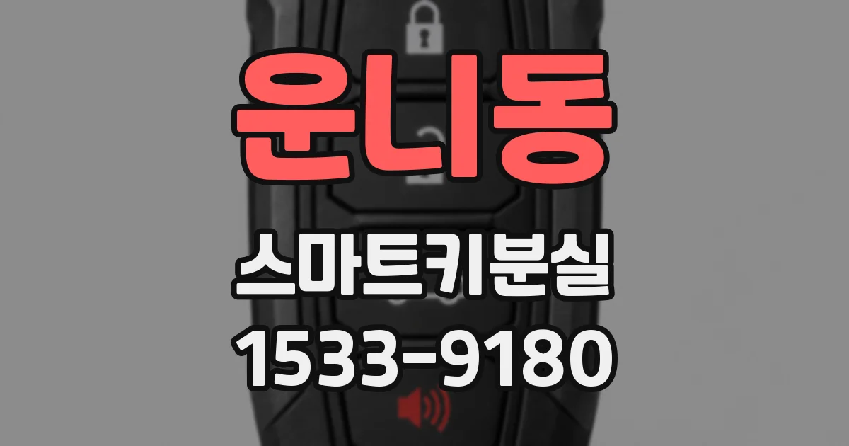 운니동 스마트키분실