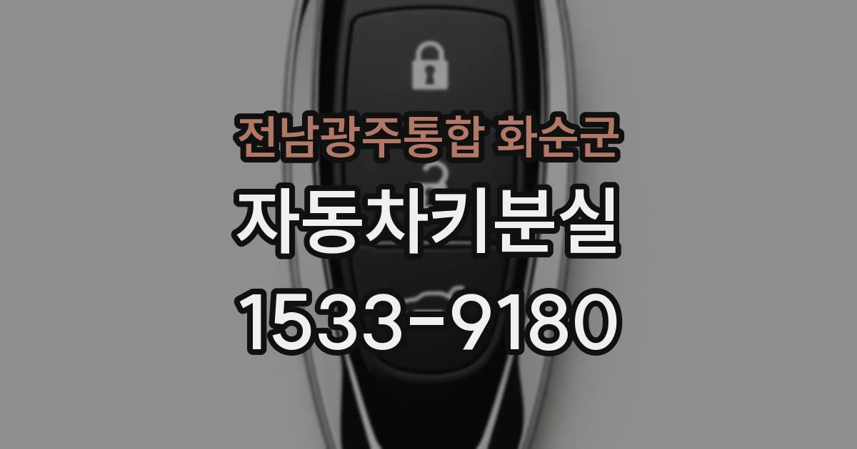 전남광주통합 화순군 자동차키분실