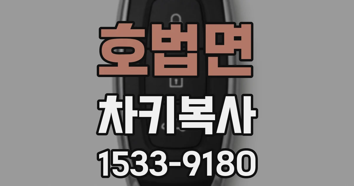 호법면 차키복사