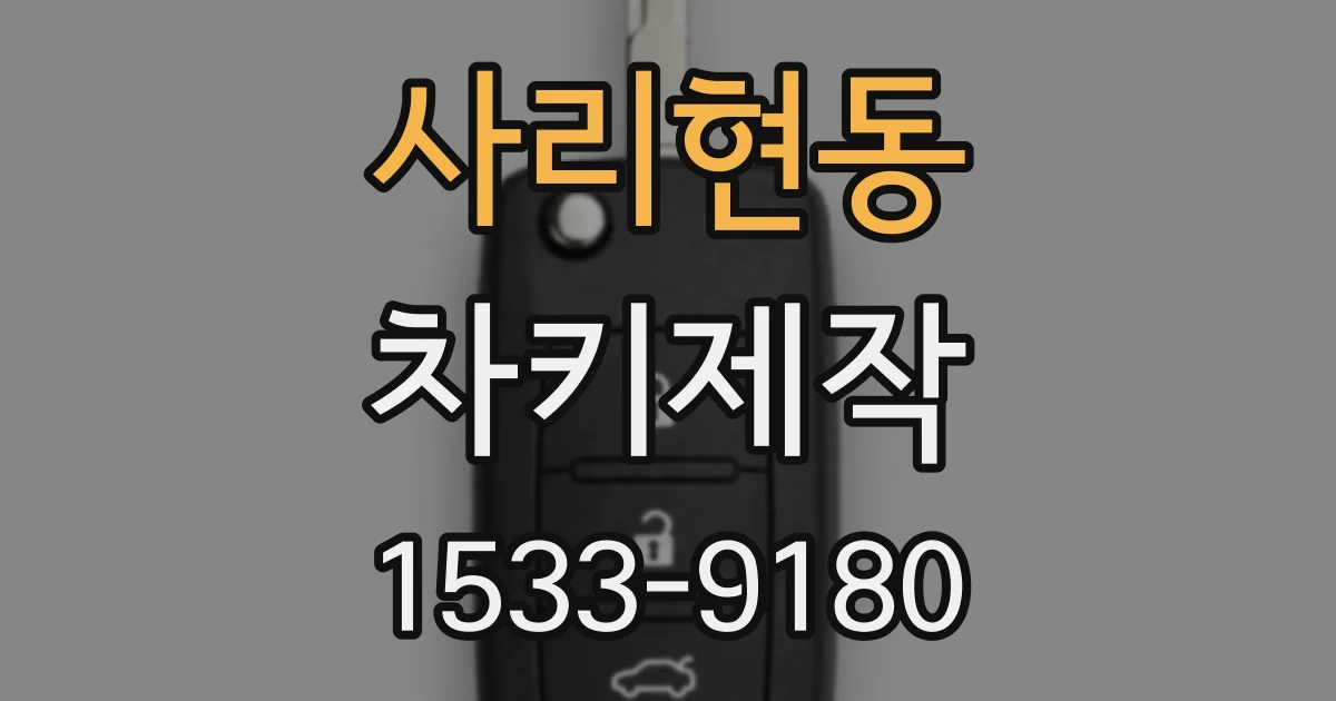 사리현동 차키제작