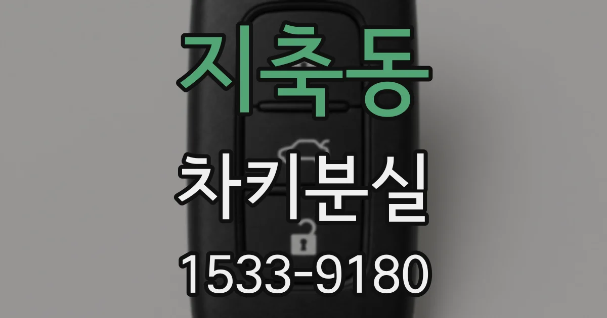 지축동 차키분실