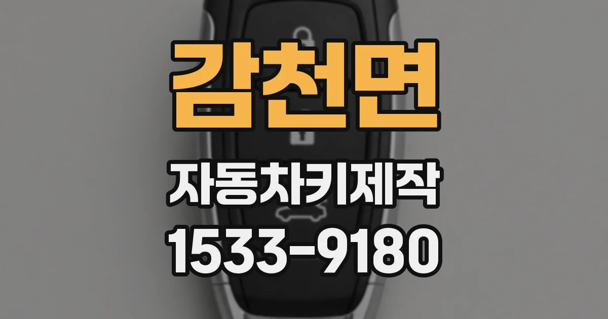 감천면 자동차키제작
