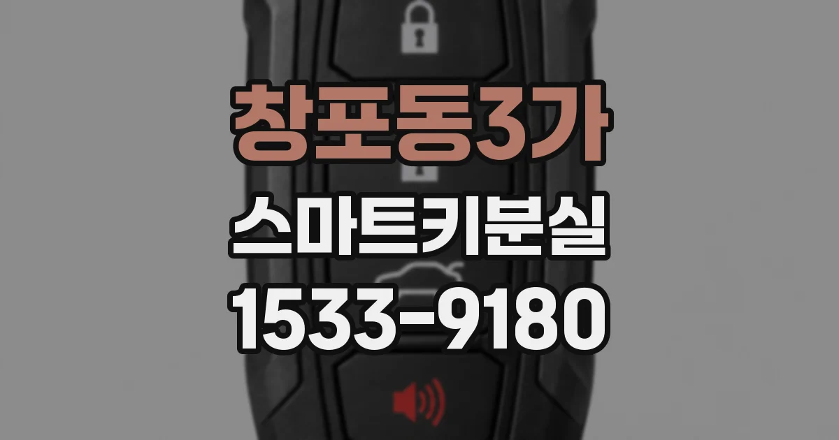 창포동3가 스마트키분실