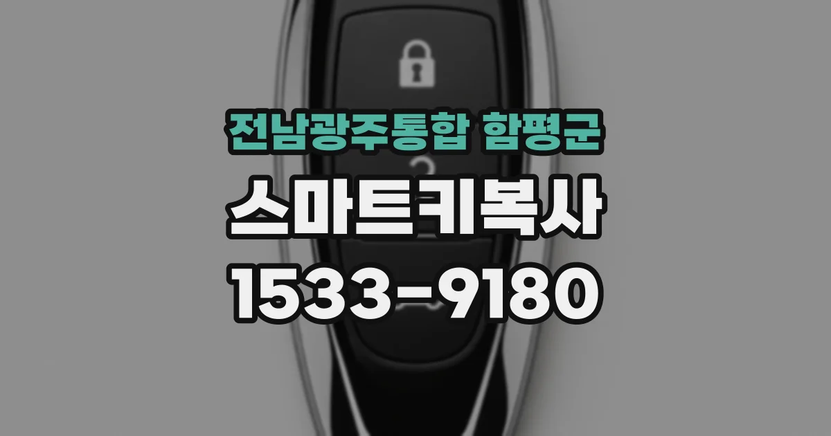 전남광주통합 함평군 스마트키복사