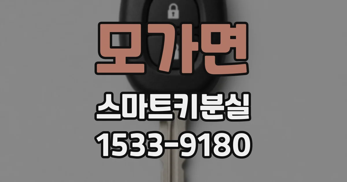 모가면 스마트키분실