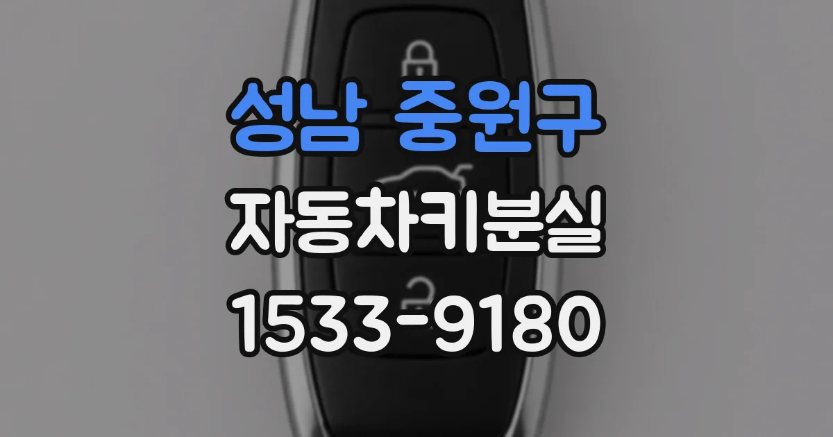 성남 중원구 자동차키분실