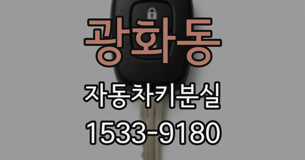 광화동 자동차키분실