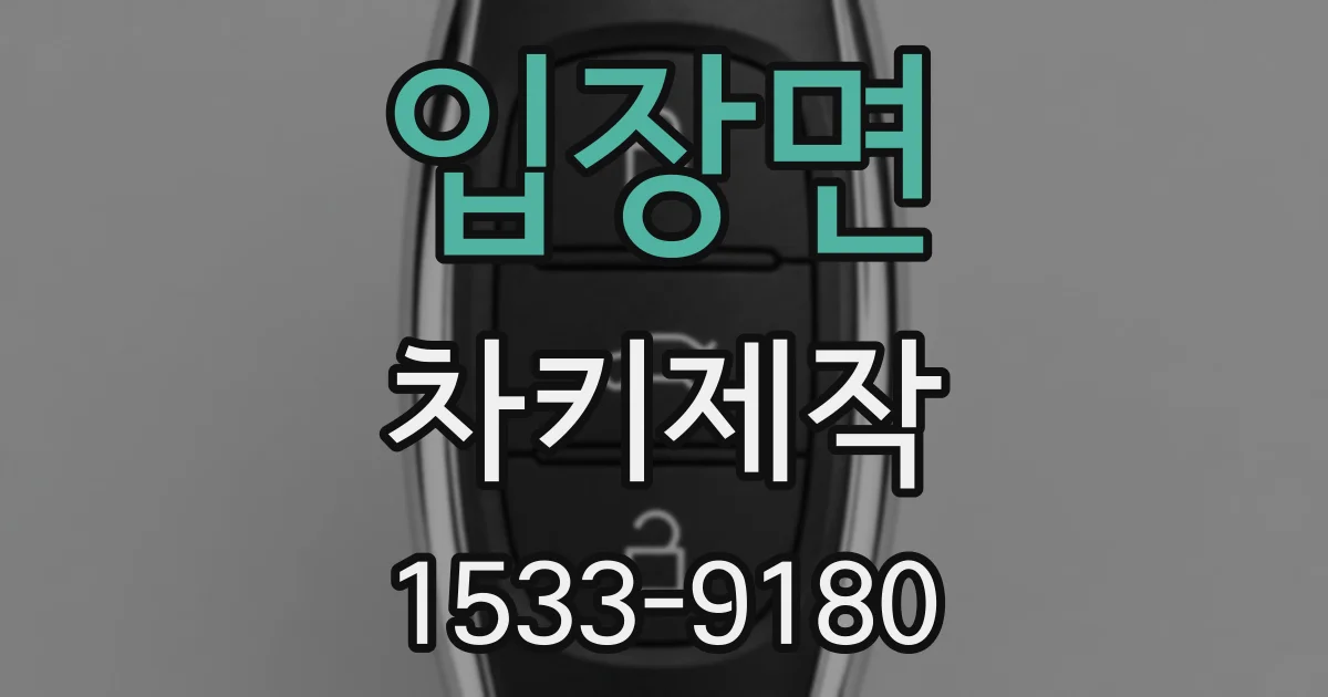 입장면 차키제작