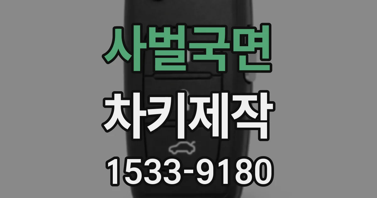 사벌국면 차키제작