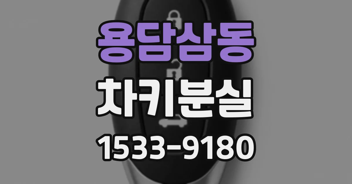 용담삼동 차키분실