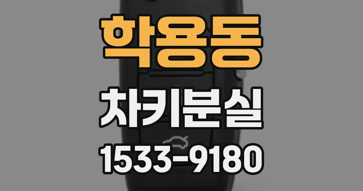 학용동 차키분실