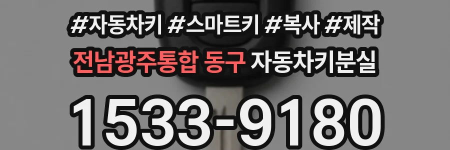 전남광주통합 동구 자동차키분실