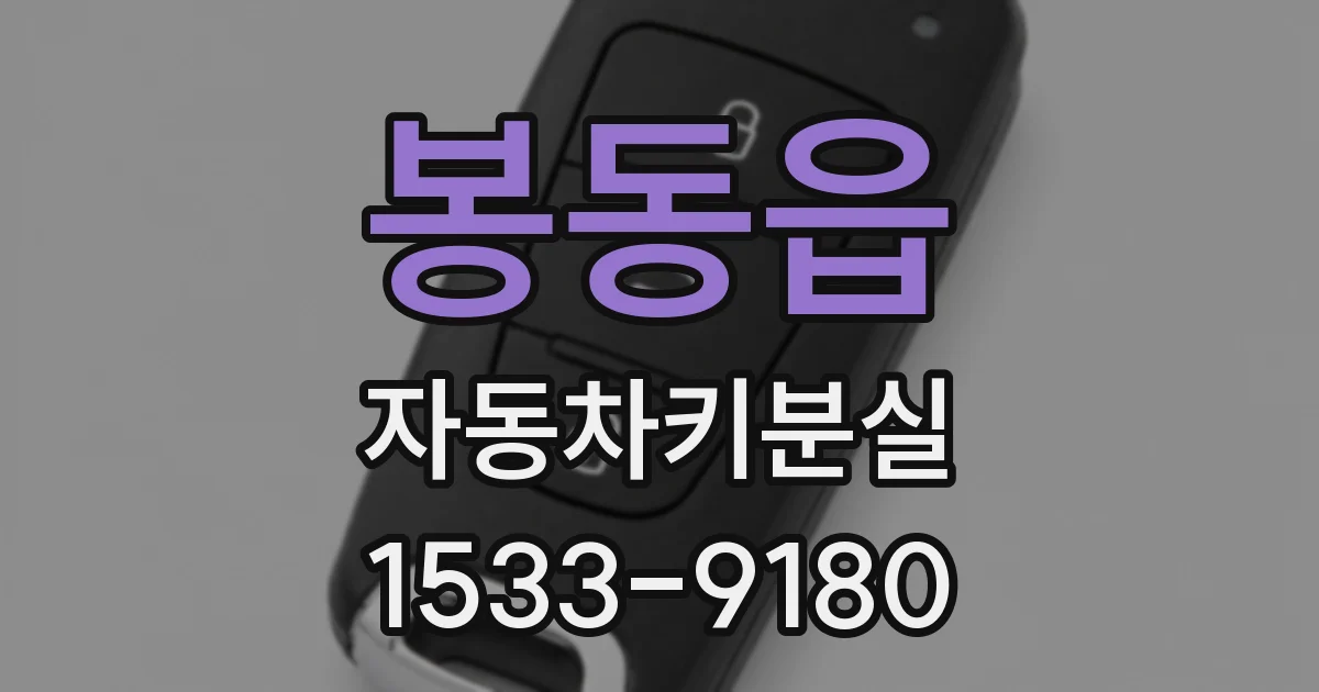 봉동읍 자동차키분실