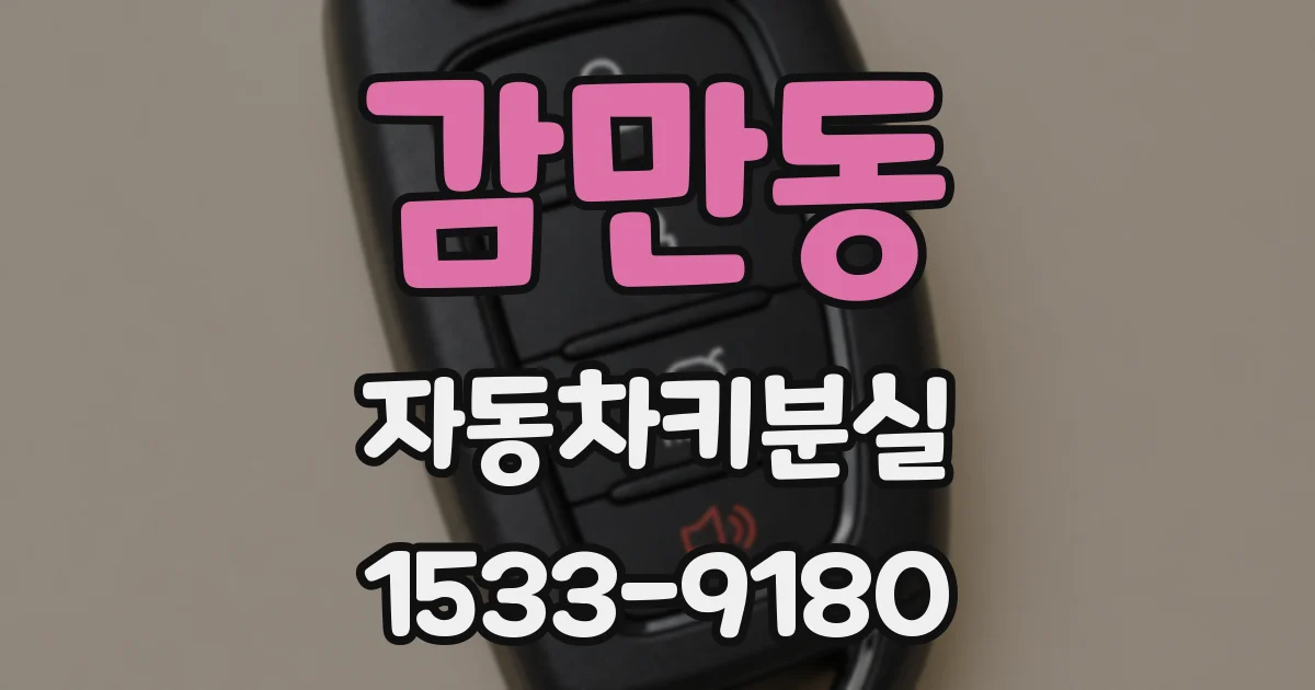 감만동 자동차키분실