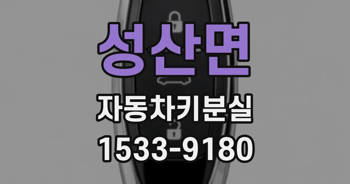 성산면 자동차키분실