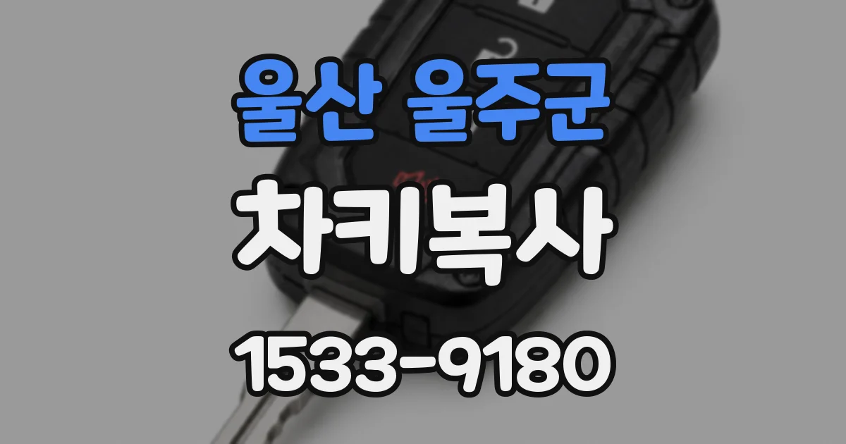 울산 울주군 차키복사