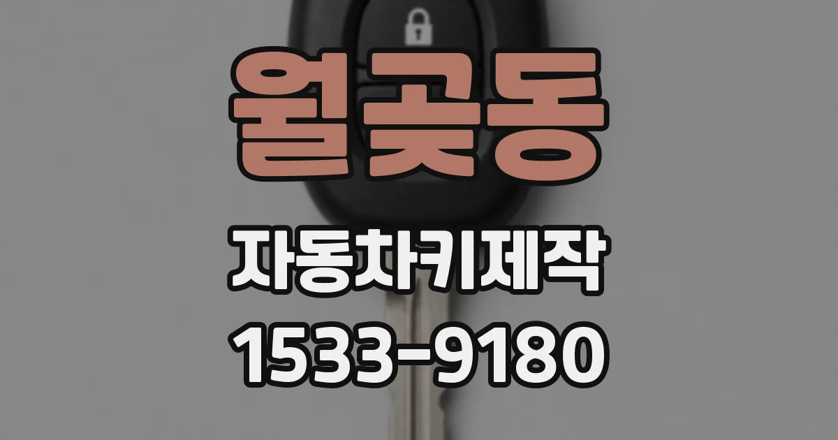 월곶동 자동차키제작