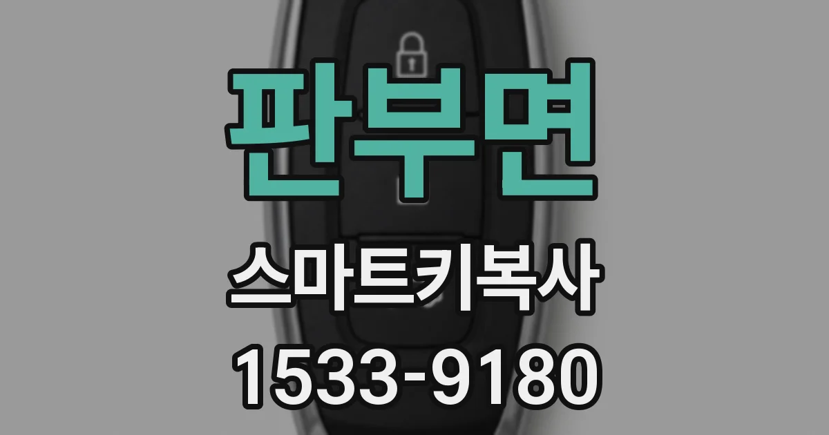판부면 스마트키복사