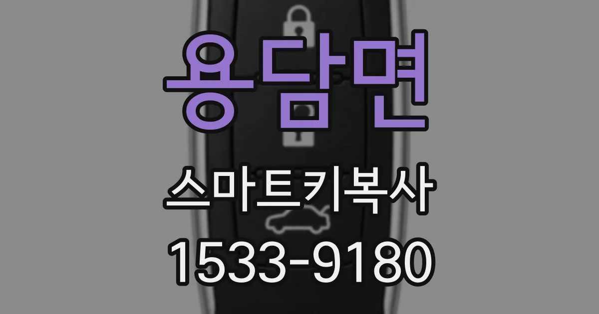 용담면 스마트키복사