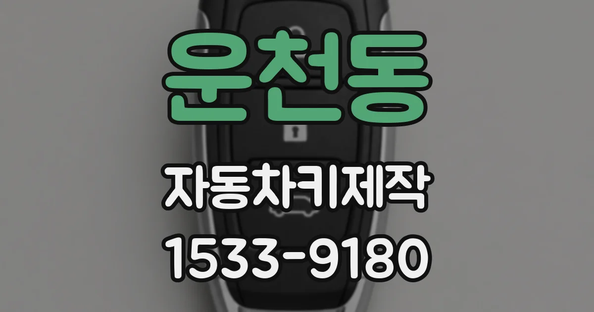 운천동 자동차키제작