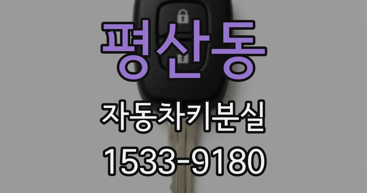 평산동 자동차키분실