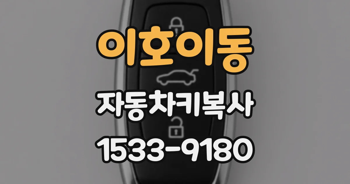 이호이동 자동차키복사