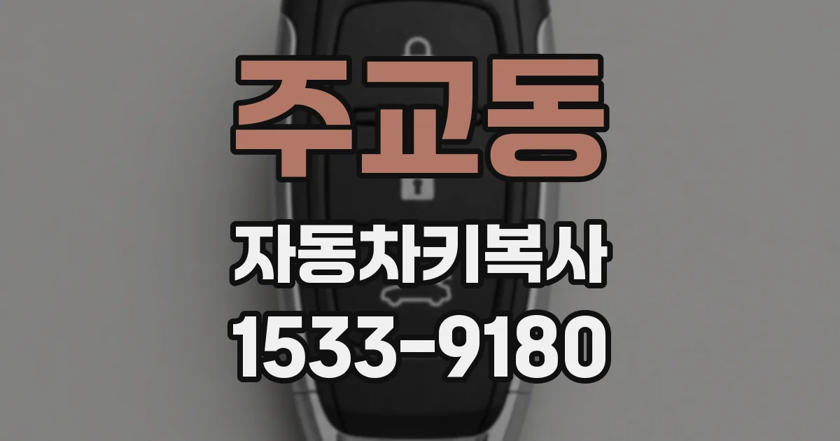 주교동 자동차키복사