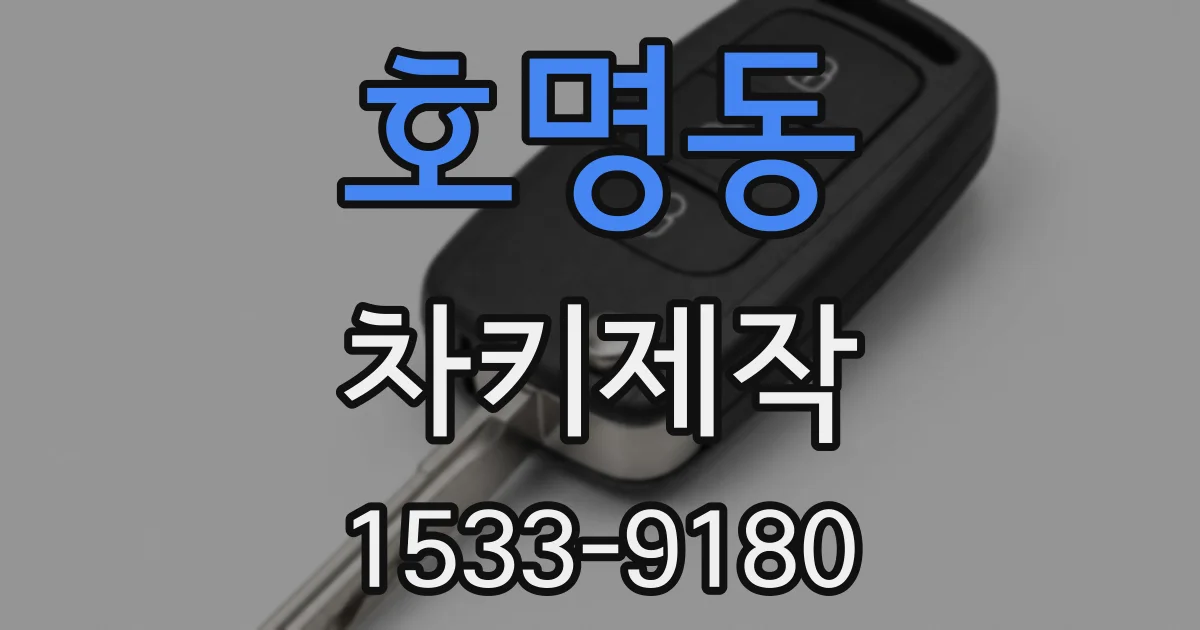 호명동 차키제작