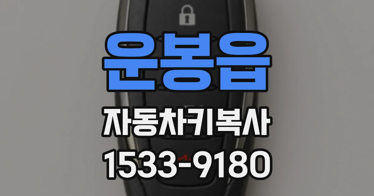 운봉읍 자동차키복사
