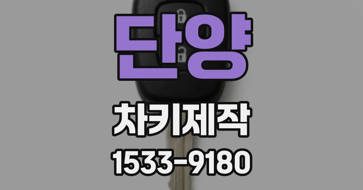 단양 차키제작