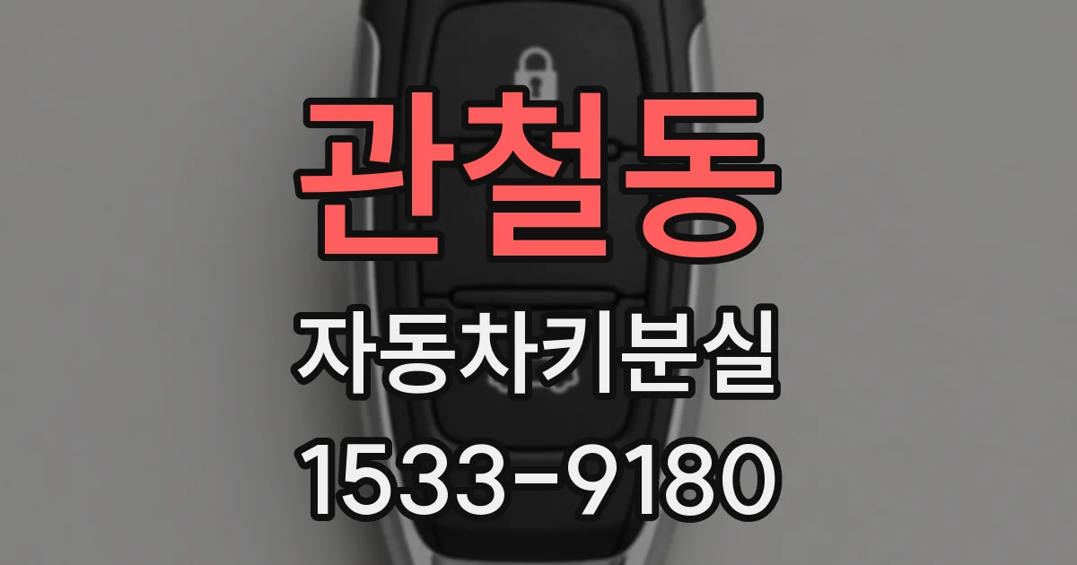 관철동 자동차키분실