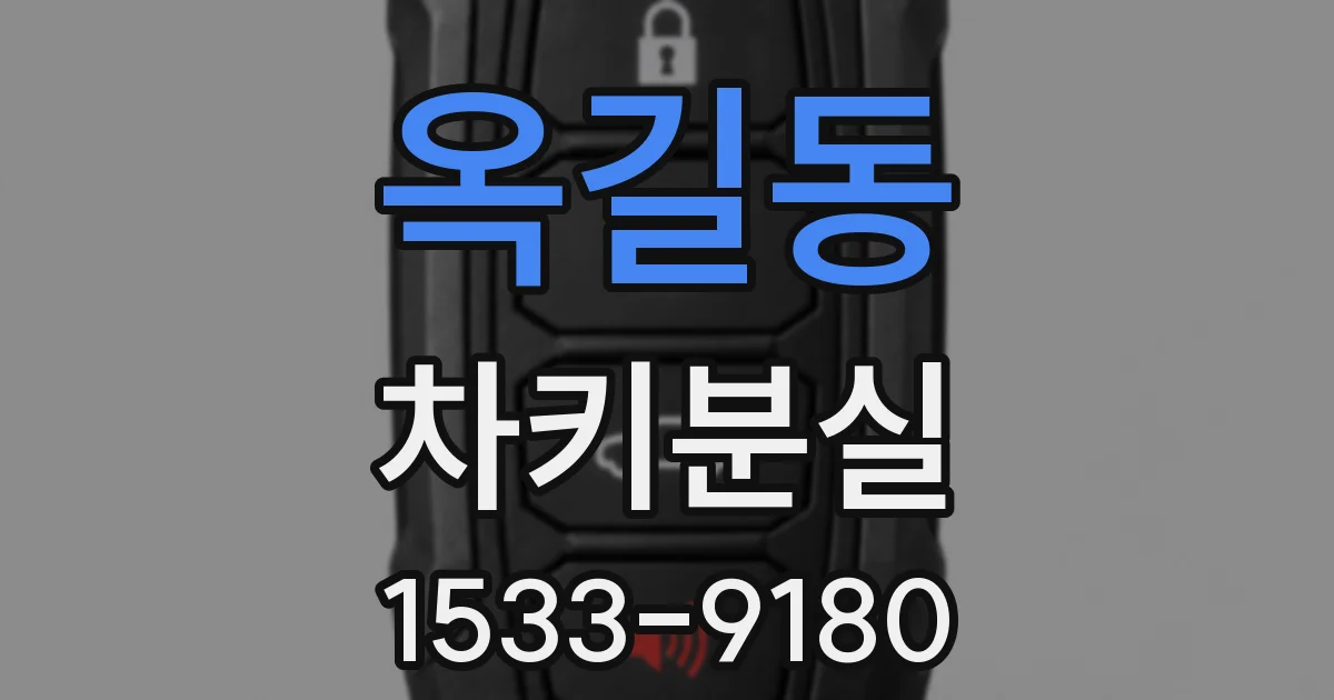 옥길동 차키분실