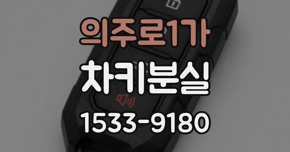 의주로1가 차키분실