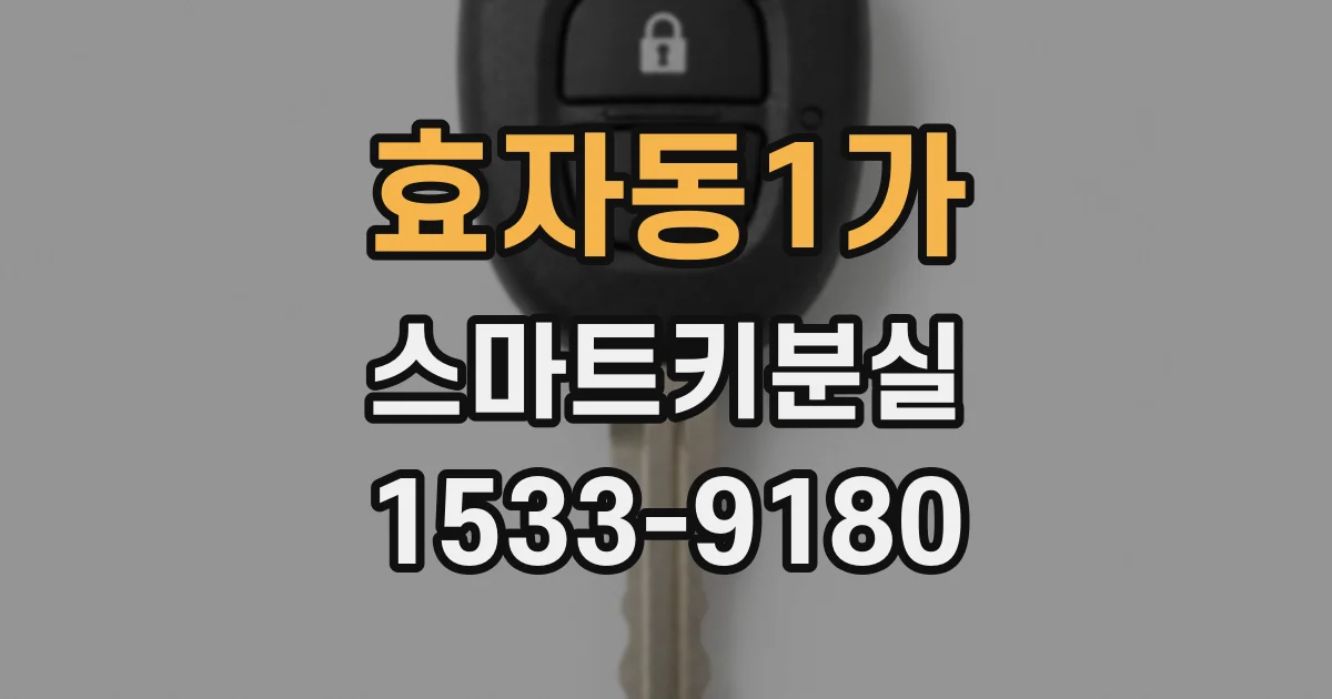 효자동1가 스마트키분실