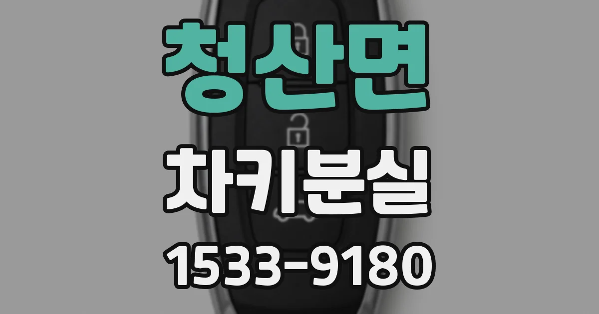 청산면 차키분실