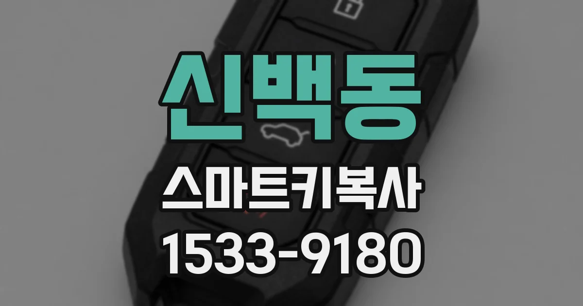 신백동 스마트키복사