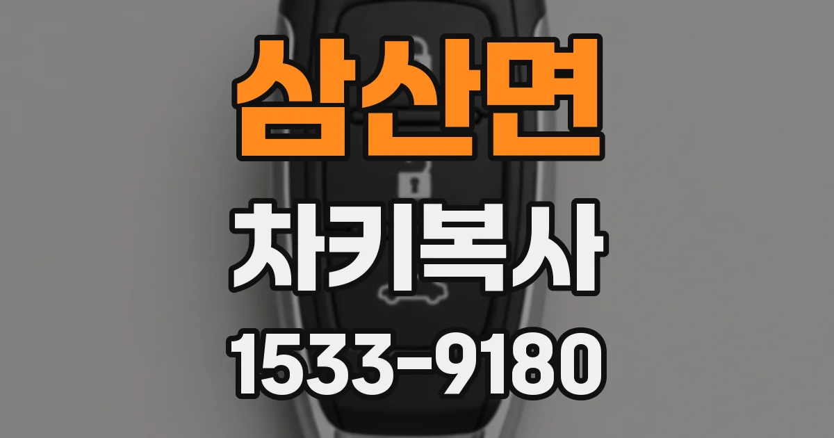 삼산면 차키복사