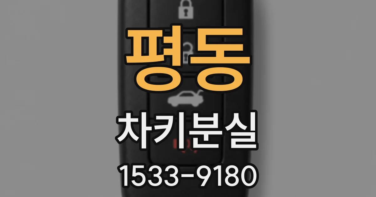 평동 차키분실