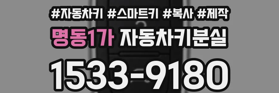 명동1가 자동차키분실