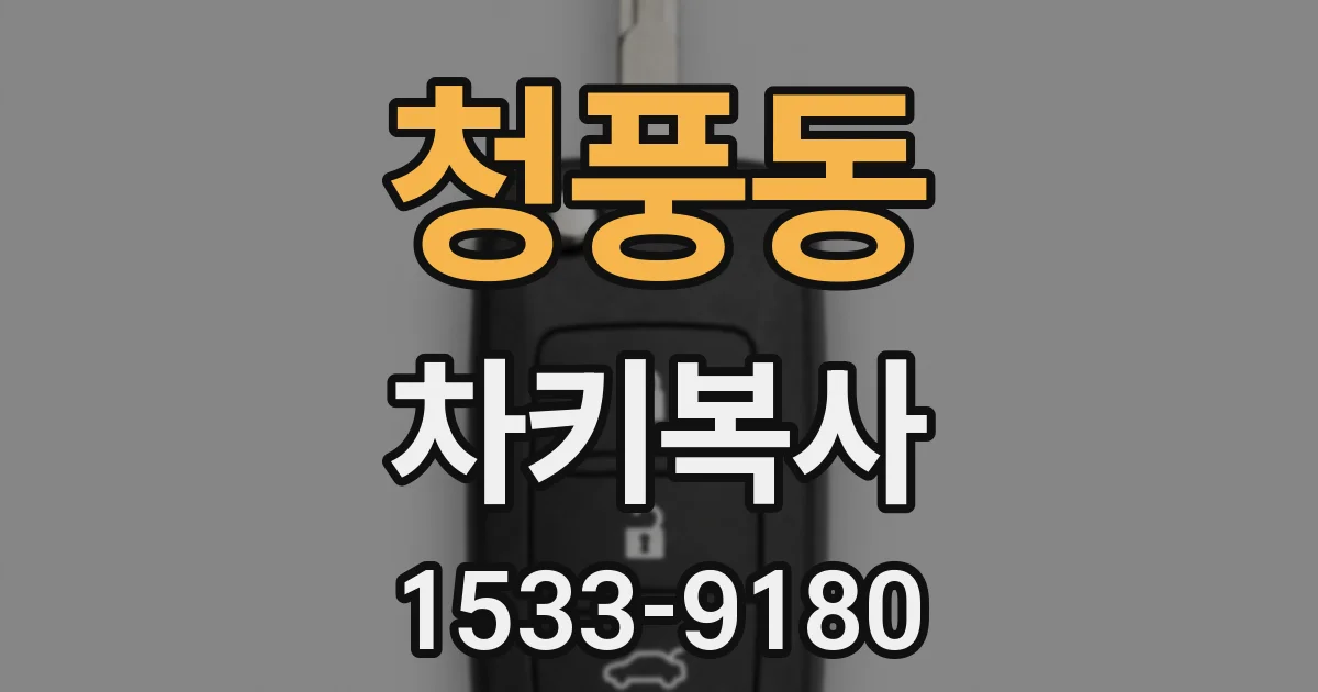 청풍동 차키복사