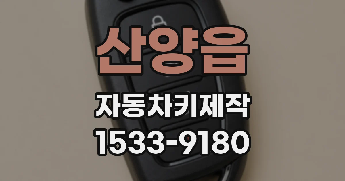 산양읍 자동차키제작
