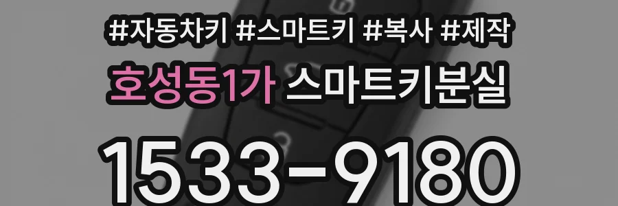 호성동1가 스마트키분실
