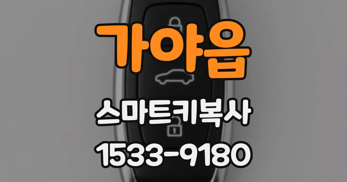 가야읍 스마트키복사