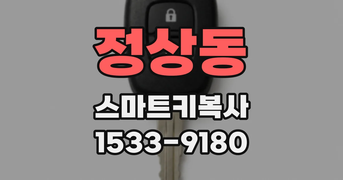 정상동 스마트키복사