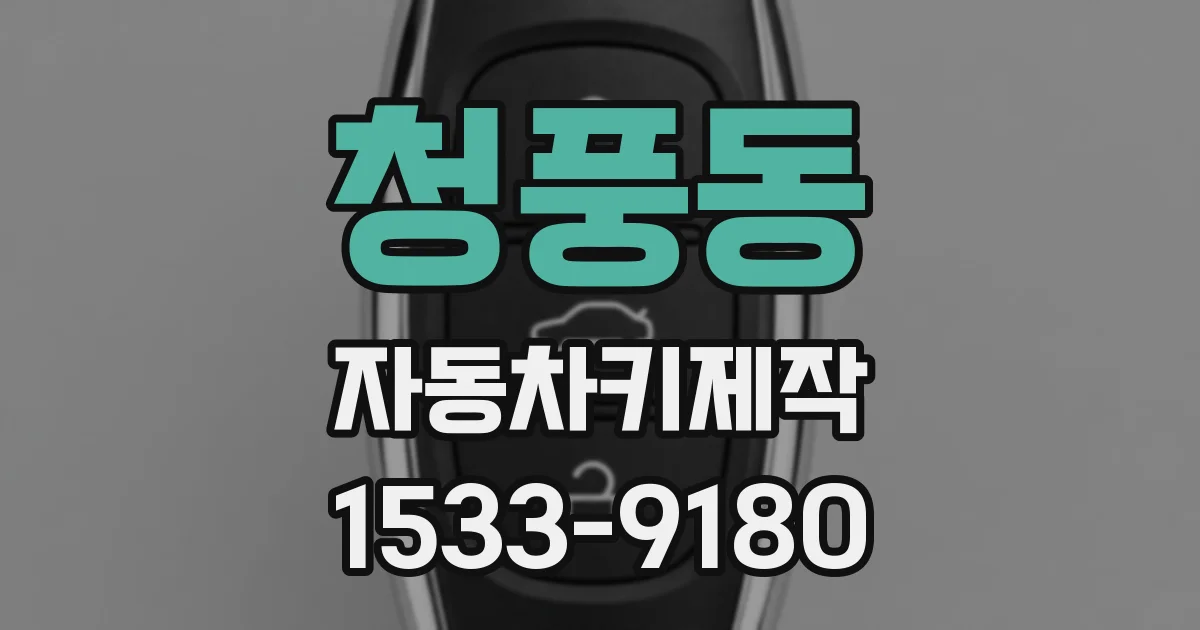 청풍동 자동차키제작
