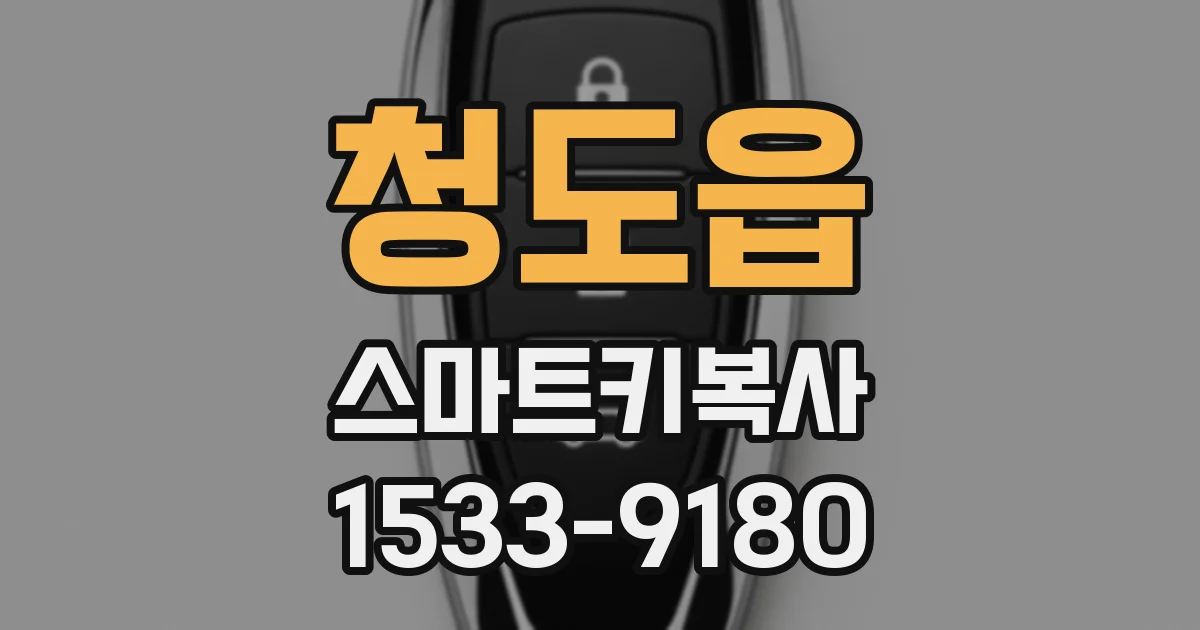 청도읍 스마트키복사
