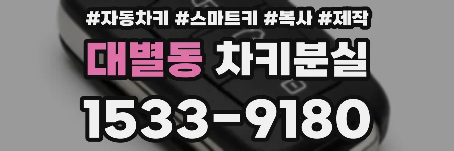 대별동 차키분실