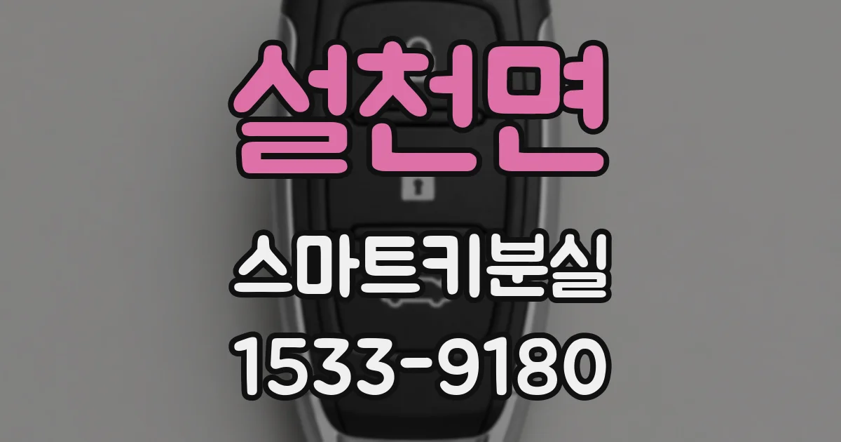 설천면 스마트키분실