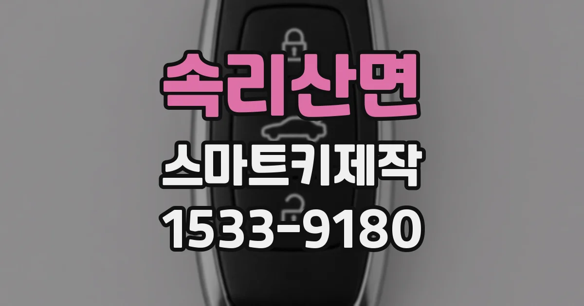 속리산면 스마트키제작