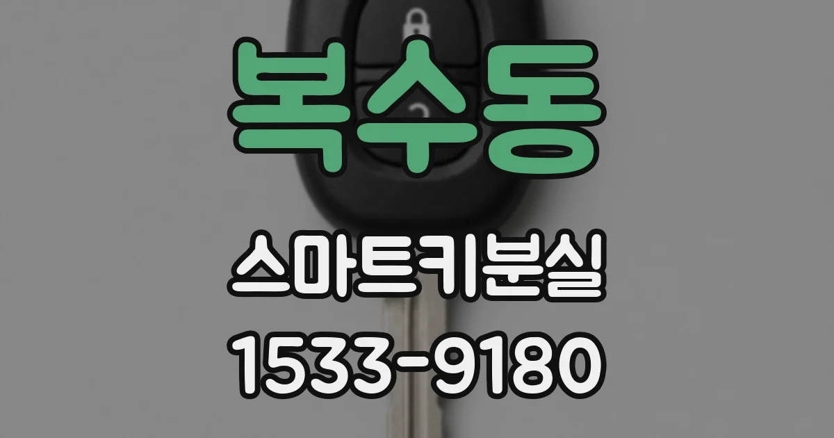복수동 스마트키분실